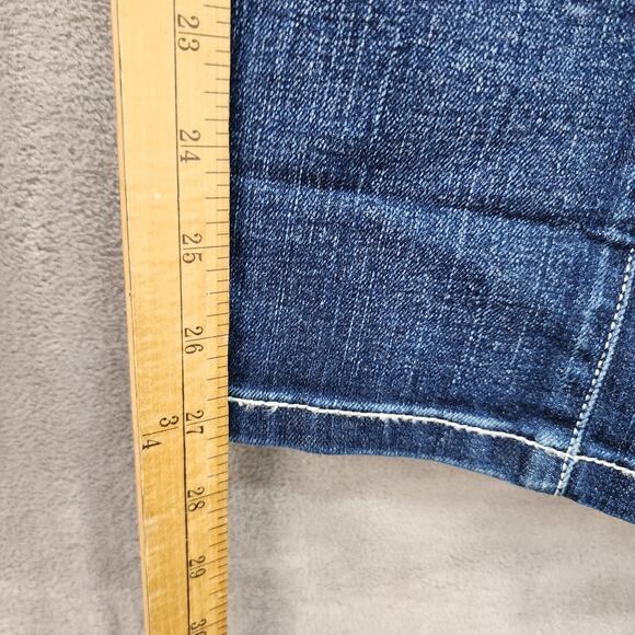 Cruel Denim Rhyon Straight Jeans Women 30/9 Short Embroidered Mid Rise Boyfriend - Picture 10 of 16